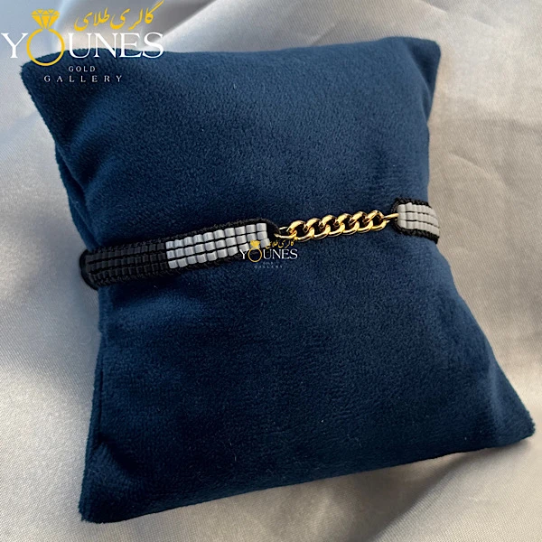 دستبند کارتیر طلا میوکی طوسی مشکی